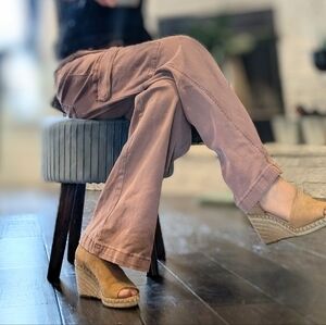 Altar'd State 25 Women's Wide Leg Cargo Pants In Blush ,Dusty Pink